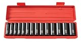 TEKTON 1/2-Inch Drive Deep Impact Socket Set Inch Cr-V 12-Point 3/8-Inch - 1-1/4-Inch 14-Sockets | 4