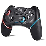 Switch コントローラー 無線 スイッチ プロコン 550mAh大容量 TURBO連射/HD振動機能調整可能 6軸ジャイロセンサー搭載