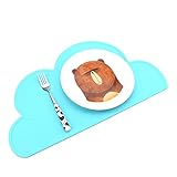 GudeHome シリコン 雲形 ランチョンマット インファント 小型 ディナー ポータブル テーブルマット ベビー 防水性 食事用マット