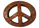 High Quality Peace Sign for Decor, 14-Inch, Brown