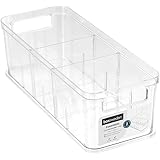 boxsweden Crystal Storage Tray with Adjustable Divider, 35 x 14 x 11 cm Size