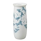 九谷焼　8号花瓶・染付芙蓉