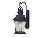 Savoy House 5-3554-25 Outdoor Sconce with Clear Seeded Shades, Slate Finish [並行輸入品]