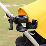 ZOOBLY ベビーカー ドリンクホルダー 2個 2in1 スマホホルダー ベビーカー カップホルダー 赤ちゃん 自転車 バギー 360度回転 角度調整 折り畳み