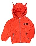 (コ-ランド) Co-land 春秋 キッズパーカー 子供服 長袖ジャンパー フード付き 悪魔変身 男の子コート 男児トレーナー ベビー服 ジュニアトップス 上着 オレンジ 9