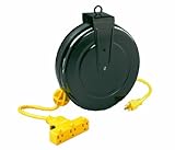 Alert Stamping 5000M-30GF-CB 30-Feet Retractable Extension Cord Reel with Circuit Breaker by Alert S