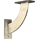 Ekena Millwork BKTM02X07X07BRSS 2-Inch W x 7-Inch D x 7-Inch H Bradford Bracket, Stainless Steel by 