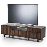 LOWYA （ロウヤ） テレビ台 アカシア無垢材使用 タップ収納付き 大容量収納 AV機器収納 可動棚 脚を付けるだけの簡単組立 ~50型対応 幅145cm ブラウン おしゃれ 新生活