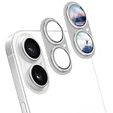 iCarez 対応 iPhone 17 用 カメラ保護 9H強化ガラス アルミ合金＋AR高透過率 いphone17 カメラフィルム アイフォン17 カメラカバー 耐衝 傷防止 カメラレンズカバー 黒縁取り 露出オーバー防止 指紋防止 気泡ゼロ 対応いphone レンズスクリーンプロテクター【2枚入り】 シルバー