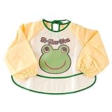 FUN fun (ファンファン） スタイ よだれかけ ベビー 赤ちゃん お食事エプロン 袖付き （イエロー） 日本製
