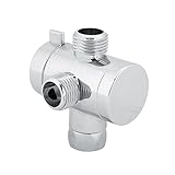 Acogedor　ダイバータバル　シャワーヘッドダイバータ　浴室適用　実用性　便利性　耐久性　Tアダプター　3ウェイバルブ　適用温度　0〜80℃　シルバー