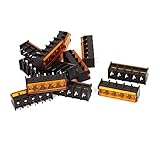 カバー12PCSワット300V 25A 5ウェイ9.5ミリメートルピッチバリアブロックスクリューターミナル