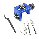 Fenteer 穴用治具キット　ホールパンチャー　ドリルガイド　高品質　スチール製　建具用　耐久性　木製品接続