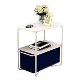 ラップトップトレイ長方形のモバイル小型コーヒーテーブルコンピュータブラケットノートブックテーブルMDFマットレスソファ/ベッドルーム/オーバーベッド（ブルー）