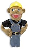 Melissa & Doug Construction Worker Puppet With Detachable Wooden Rod for Animated Gestures [並行輸入品]