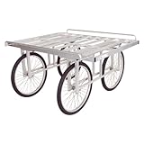 ハラックス 楽太郎 アルミ製 伸縮式サイドガード付収穫台車(強力型) RA-500 [エアータイヤ]