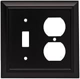 Brainerd 64213 Architectural Single Toggle Switch/Duplex Outlet Wall Plate / Switch Plate / Cover Fl