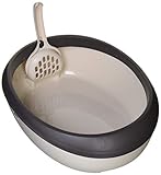 リッチェル 猫用トイレ本体 ラプレ ネコトイレ ダークグレー S サイズ