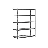 マッスルラック5-shelf Heavy Dutyスチール棚ブラック
