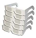 Solar Eclipse Glasses Shades - Latest Technology - Safety Lenses - White Cardboard - 5 Pairs [並行輸入品]