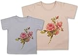 (ベアボックス)Bear Box 薔薇プリント 半そでTシャツ 110cm ベージュ