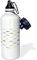 ローズWB _ 112888 _ 1ホットピンクFaux glitter-photoのGlittery texture-girly trendy-glamorousキラキラBling効果スポーツウォーターボトル、21オンス、ホワイト