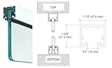 CRL Brite陽極酸化Wide u-channel withトップロードroll-inガラスガスケットfor 3 / 8 "、1 / 2 "ガラス – 240