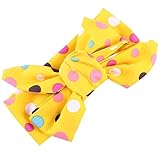Faithtur DIYかわいい女の赤ちゃんの点線Bowknots鉢巻きHeadwrap (Yellow C)
