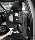 プリウス 専用 シートバックポケット 車 収納ポケット 後部座席用ドリンクホルダー ティッシュケース PRIUS プリウス 60系 50系 30系 アクセサリー 内装パーツ キックガード 小物入れ 大容量 多機能 カー用品 便利グッズ 車内 (1個セット ブラック)