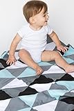 Danha Reversible Triangle Quilt Blanket for Baby Boys: The Puffy and Comfy Fabric to Comfort the Lit