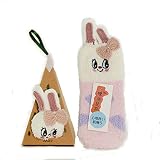 児童　パイルフロア　漫画　動物ソックス　ギフト　ボックス付き靴下　冬　刺繍　コーラルベルベット　ガールズソックス　５～８歳　３足　５足　１０足 (ピンクバニー) [並行輸入品]