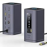 Baseus SpaceMate(MAC)ドッキングステーション、USB Cドッキングステーション、4K HDMI、10Gbps USBポート、100W PD、ギガビットイーサネット、オーディオ、ノートパソコンドッキングステーション、Mac&Win用3モニター。