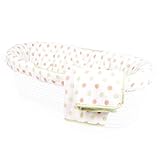 Tadpoles Polka Dot PlushフリースMosesバスケット、寝具セット MBBDFL012