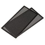 uxcell 140mmx280mmファンフィルターグリル PVC製 ブラック メッシュ防塵ケースカバー 通気孔 ラップトップクーラー PC コンピュータ用 電気部品スクリーンろ過 2個入り