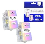 BC-365/366XL 互換インクカートリッジキャノン Canon用 インク 詰め替えインク【 BC-366XLC×2】PIXUS TS3530 プリンター