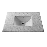 Bellaterraホーム7615-top-gyホワイトセラミックシンク、32 x 21.8 X 8.5 Single Vanities 7615-TOP-WH 1