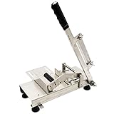 Hanchen 006 手動ミートスライサー 食品級ステンレス鋼 0.2mm-9mmスライス 家庭用 業務用 手動肉切り 冷凍肉スライス 薄切り 卓上型