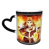 鬼滅の刃 炎柱 煉獄 杏寿郎 色が変わるマグカップ 磁器カップ 魔法 星空カップ 耐热 マグ コーヒーカップ コップ カップ 感熱マグ クリエイティブな個性のセラミックマグ ハンドル付き ホリデーギフトとしての 330ml