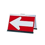 普通反射折りたたみ方向指示板(赤×白矢印) H500×W700