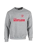 NCAA SMU Mustangs 50 / 50 Blended S、スポーツグレー、8オンスクルーネックスウェットシャツ