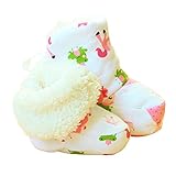 yougheny 暖かベビーシューズ 新生児 ベビー用品 Baby ベビー靴 室内履き ふわふわ もこもこ ルームシューズ 可愛い 柔らか 保温性良い スノーブーツ 出産 祝い プレゼント (ベビー 