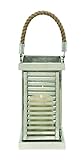 Benzara Steel Lantern with Matte-Finished Textures by Benzara