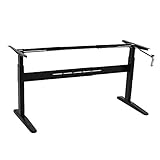 手動上下昇降デスク 脚のみ 黒 ブラック デスク スタンディングデスク 昇降式テーブル 昇降テーブル 上下昇降 昇降デスク 昇降式 エルゴノミクス オフィスデスク 事務机 ワークデスク 手動 高さ調整 昇降 02rlegbk
