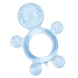 Baoblaze 全2種類 歯がため 動物の形 玩具 シリコーン 透明 約8.4x6.4cm 超可愛い - ブルーカメ