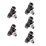Perfk エアーホースチューブ継手　ホースチューブ　エルボープッシュ　オススレッド　空気圧継手　パーツ　交換パーツ　5点セット　全4サイズ選ぶ - DPB10-02
