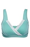 ブラジャー, SODIAL(R)女性のマタニティー授乳用のブラジャー　授乳期の母さんのための下着　ブラジャー　緑　L