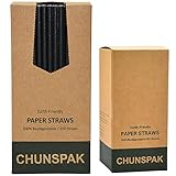 7.75インチペーパーストロー250本。 ブラック