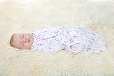 100% Organic Cotton Simple Swaddles in Pink And Grey New, (3-6M) by Lollipop and Lullaby