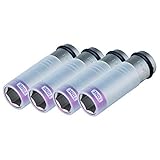 TONE(トネ) プロテクター付インパクト用薄型ホイルナットソケットセット 4本セット(4AP-19N×4) 差込角12.7mm 4AP-19N4S