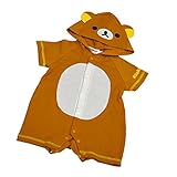 リラックマ フード付き カバーオール 変身なりきり 綿素材 ロンパース rkm-04 70cm リラックマ